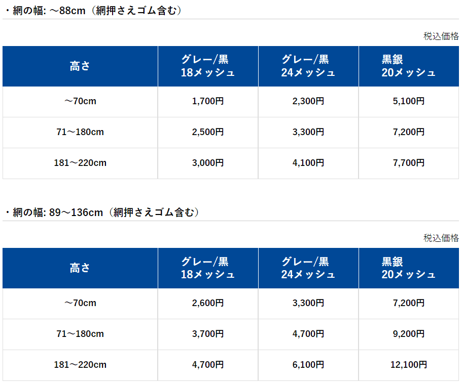 コメリ網戸張り替え料金
